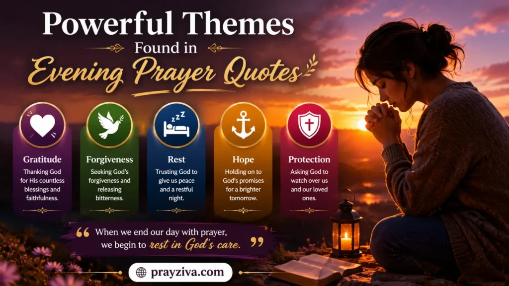 Powerful Themes Found in Evening Prayer Quotes