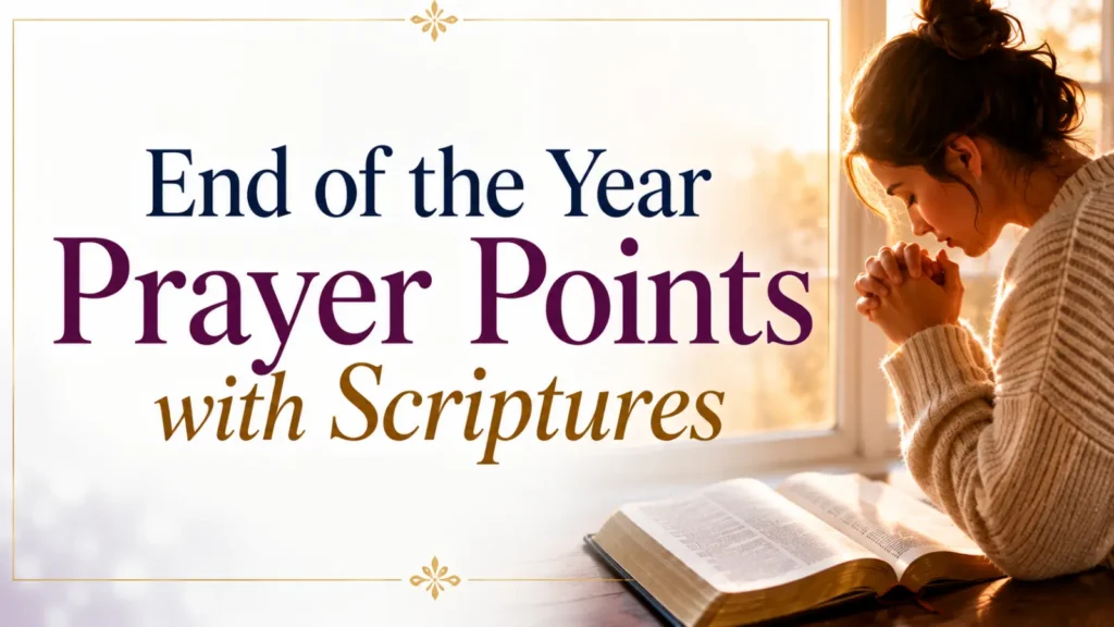 End of the Year Prayer Points with Scriptures for Thanksgiving