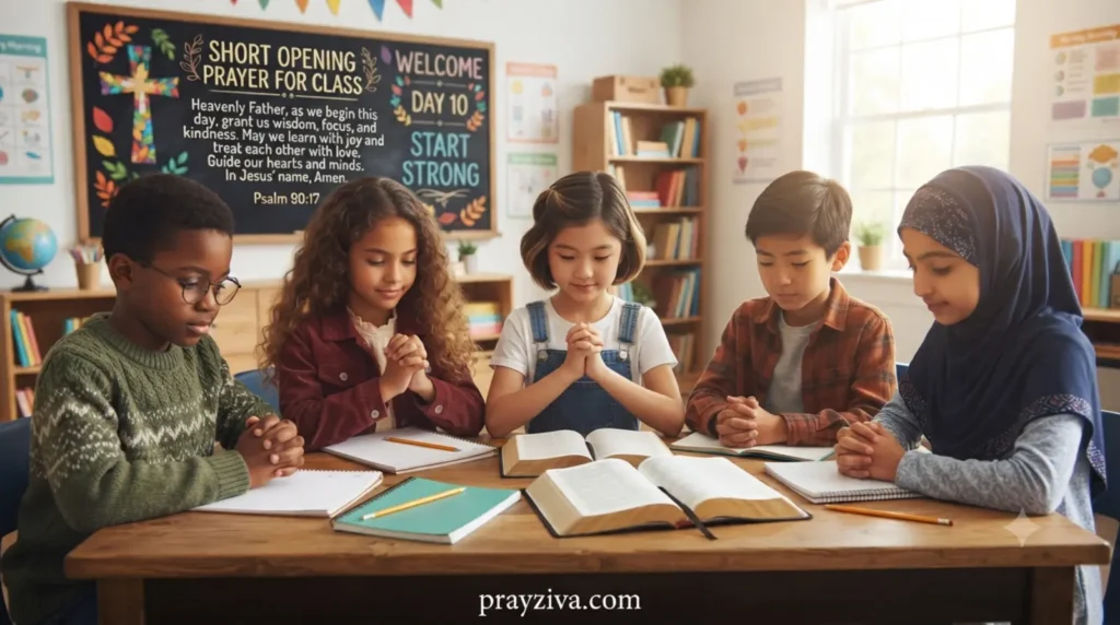 Short Opening Prayer for the Start of Class with Bible Verses