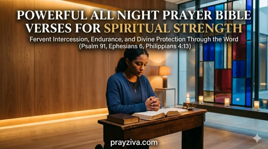 Powerful All Night Prayer Bible Verses for Spiritual Strength
