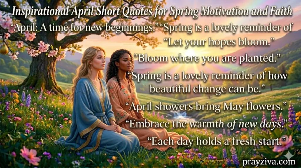 Inspirational April Short Quotes for Spring Motivation and Faith 