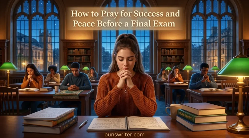 How to Pray for Success and Peace Before a Final Exam