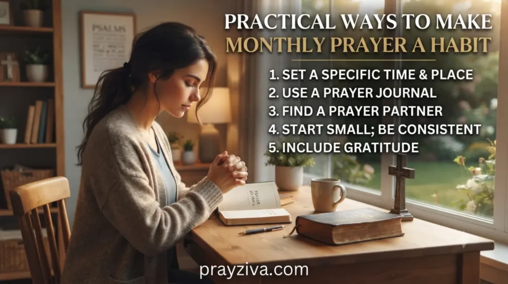 Practical Ways to Make Monthly Prayer a Habit