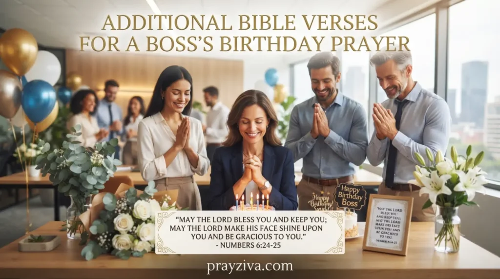 Additional Bible Verses for a Boss's Birthday Prayer