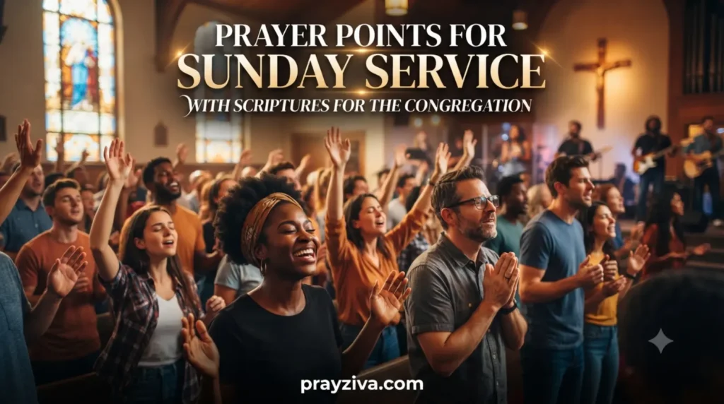 Prayer Points for Sunday Service with Scriptures for the Congregation

