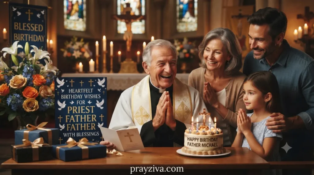 Heartfelt Birthday Wishes for Priest Father with Blessings