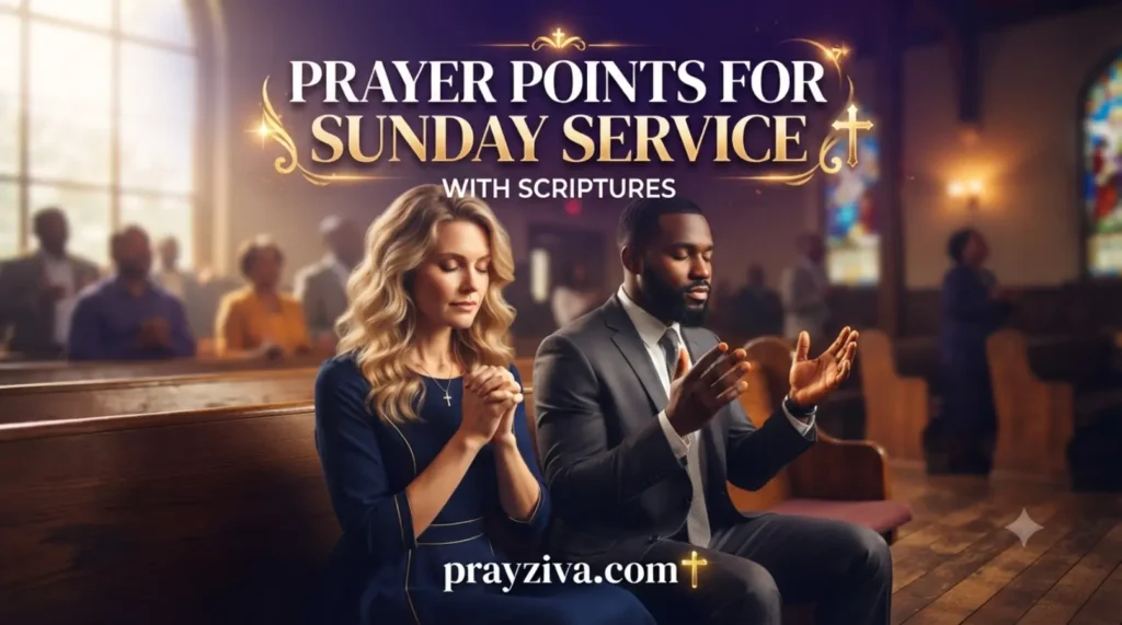 Prayer Points for Sunday Service with Scriptures